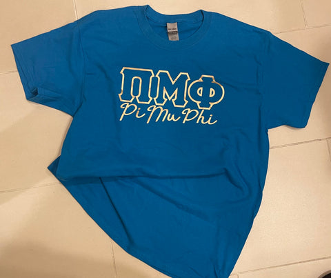 Pi Mu Phi |  Vinyl Letters T Shirt