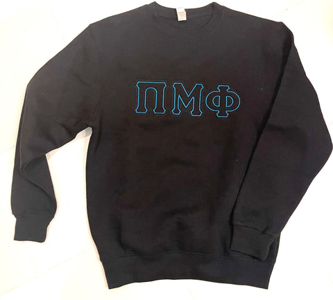 Pi Mu Phi |  Embroidered Letters Sweat Shirt