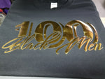 100 Black Men Basic Gold Finish T Shirt, Apparel, creativeEDGE, creativeEDGE-stl - creativeEDGE-stl