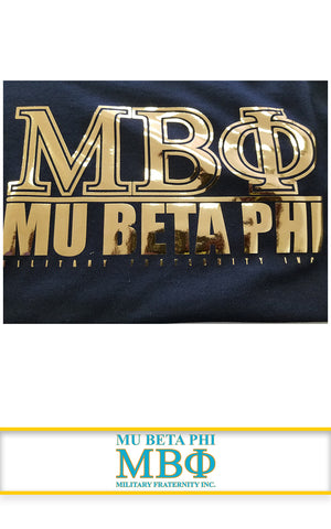 Mu Beta Phi  |  Foil Front T Shirt, , creativeEDGE-stl, creativeEDGE-stl - creativeEDGE-stl